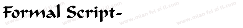 Formal Script字体转换
